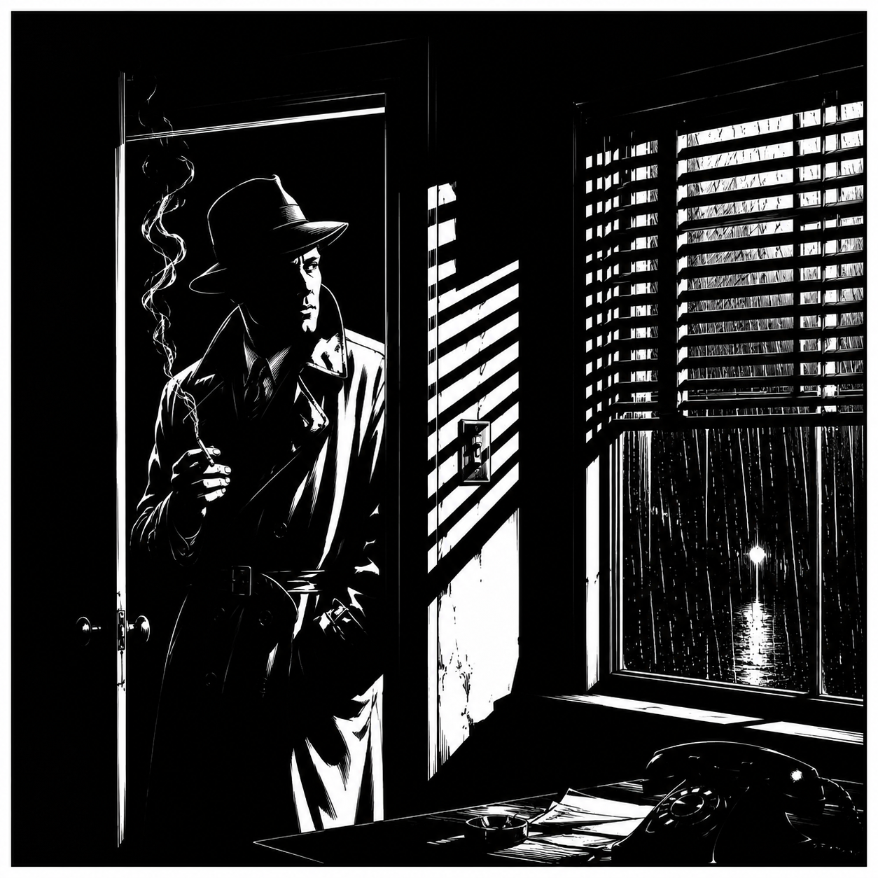 Hardboiled noir — example panel