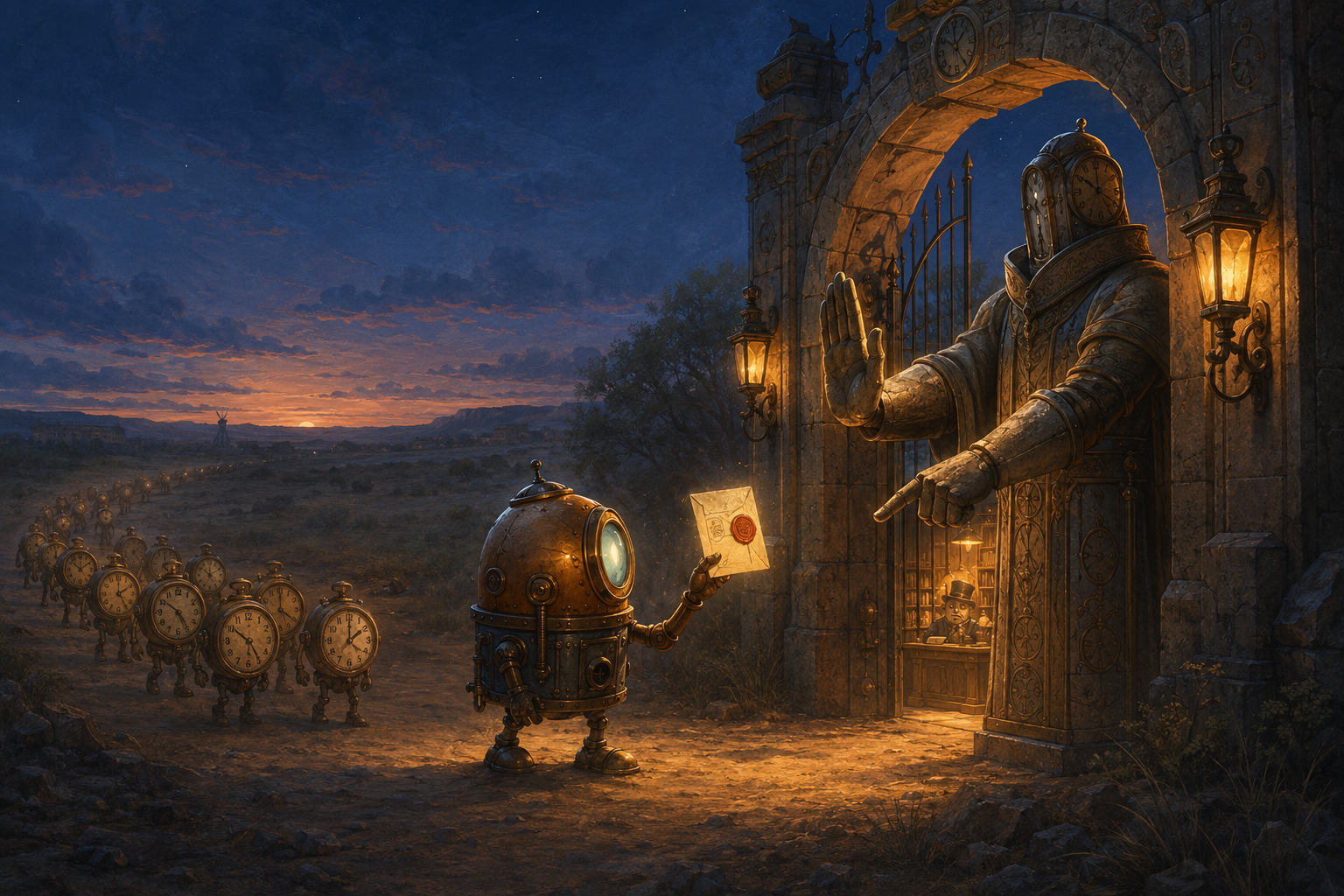 Panel 2 — the door that would not shake hands
